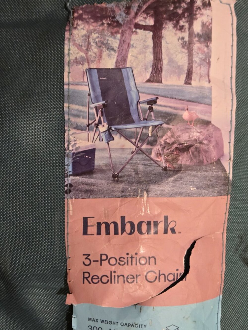 Embark 3 Position Recliner Outdoor Portable Camping Chair Green